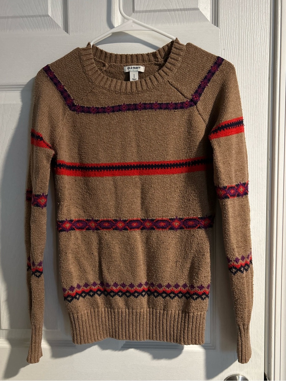 Old Navy Argyle Patterned Grandpa Sweater